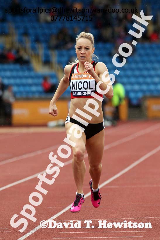 Gemma Nicol (Shaftsbury) 400 metres, 2014 Sainsbury's British Championships. Photo: David T. Hewitson/Sports for All Pics